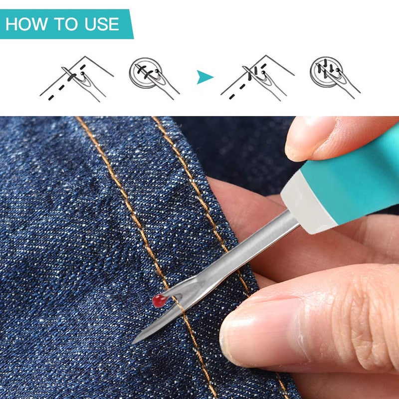 Lhedon Seam Ripper 3 PCS, Seam Rippers for Sewing, Ergonomic Grip, Colorful Large Thread Stitch Remover Tool Handy Stitch Rippers for Sewing Crafting Removing Hems and Seamsï¼ŒChristmas Gifts - Image 4